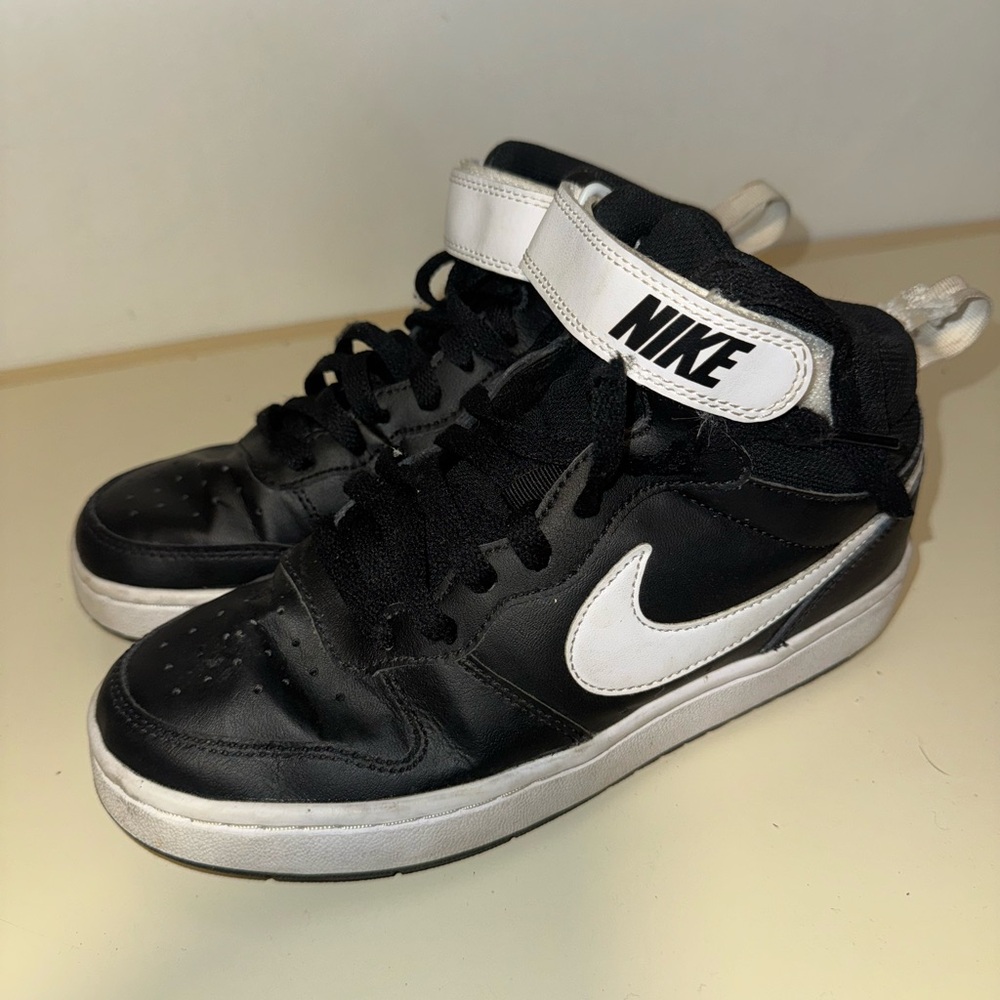 2021 Kids Nike Court Borough Mid 2 GS 'Black White'